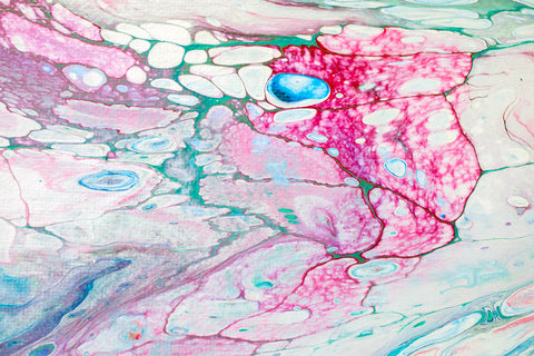 Tidal Pool Abstract Art - 8x8 Acrylic Painting - april bern art & photography