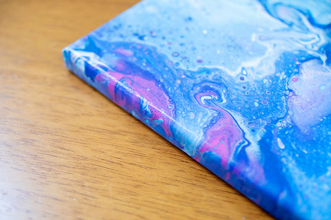Milky Way Galaxy Abstract Art - 8x10 Acrylic Painting - april bern art & photography