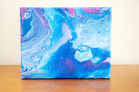 Milky Way Galaxy Abstract Art - 8x10 Acrylic Painting - april bern art & photography