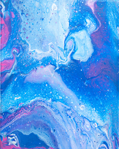 Milky Way Galaxy Abstract Art - 8x10 Acrylic Painting - april bern art & photography
