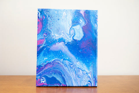 Milky Way Galaxy Abstract Art - 8x10 Acrylic Painting - april bern art & photography