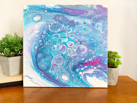 Nebula Abstract Art - 12x12 Acrylic Painting - april bern photography