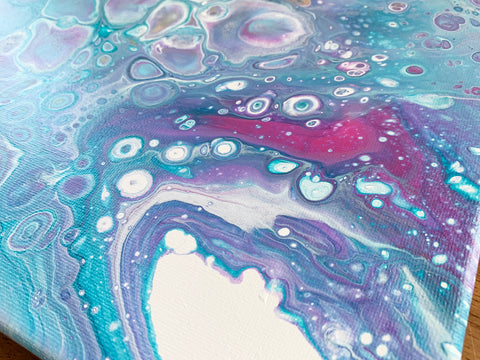 Nebula Abstract Art - 12x12 Acrylic Painting - april bern photography