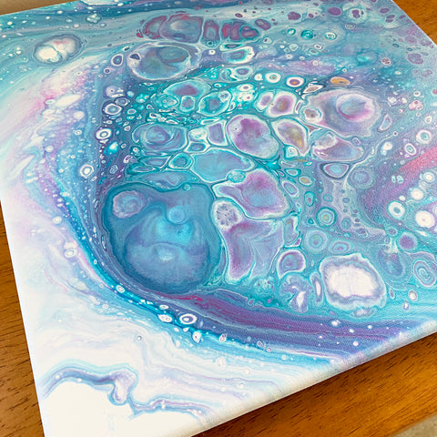 Nebula Abstract Art - 12x12 Acrylic Painting - april bern photography