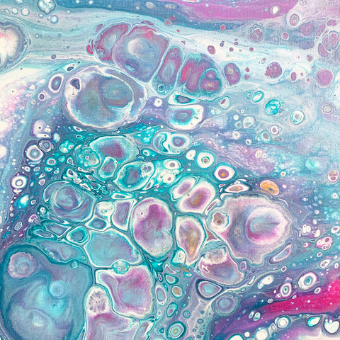 Nebula Abstract Art - 12x12 Acrylic Painting - april bern photography