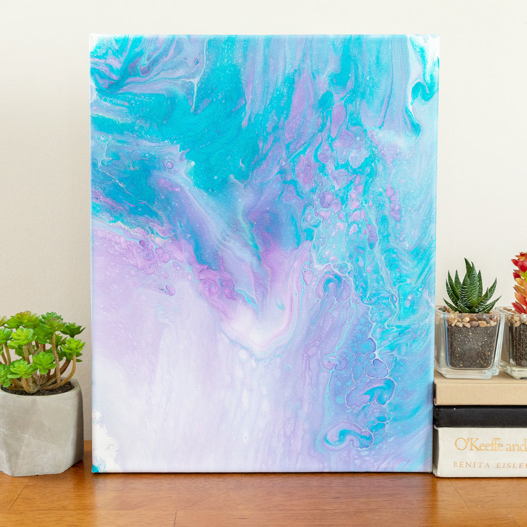 Purple and Blue Abstract - 11x14 Abstract Painting - april bern photography
