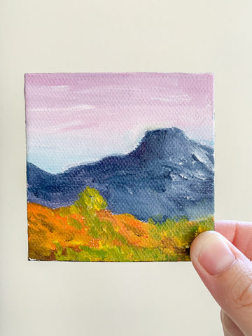 Pedernal Mountain New Mexico Landscape  - 3x3 Tiny Art - april bern photography