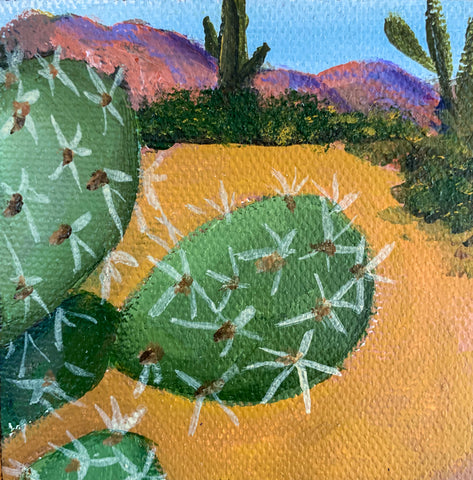 Arizona Desert Landscape  - 3x3 Tiny Art - april bern photography