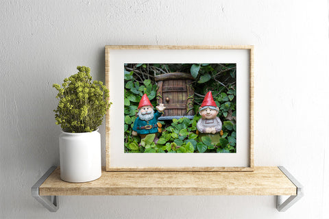 Welcome Gnome - Garden Gnome Print - april bern art & photography