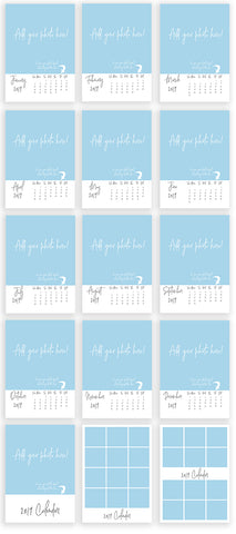 5x7 2019 Desk Calendar Template - DIY Calendar, Instant Download - april bern art & photography