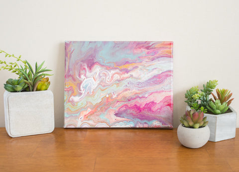 Abstract Cloud Painting - 8x10 Pink Clouds Abstract Art - april bern art & photography