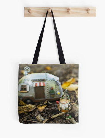 Ready to Ship - 13x13 Adventure Gnome Canvas Tote Bag - april bern art & photography