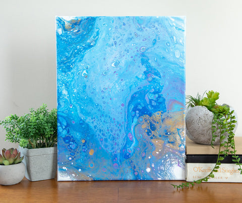 Blue Ocean and Sand Abstract Art - 11x14 Abstract Art - april bern photography