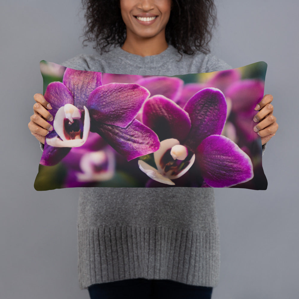 Orchid Throw Pillow - april bern photography