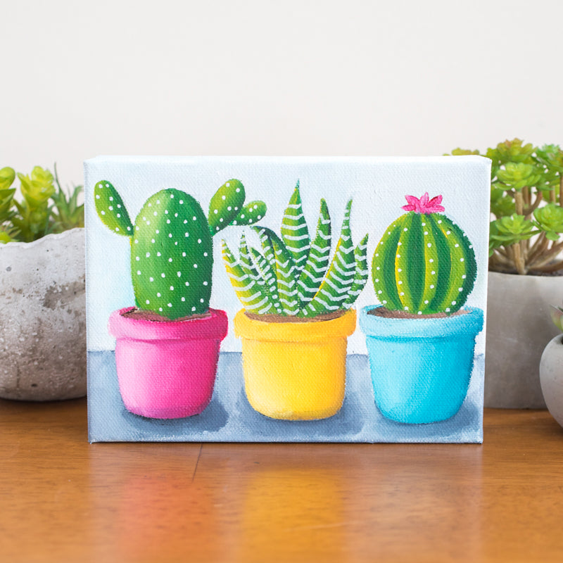 Succulent Garden Cactus Watercolor Art Painting Kit For Beginners