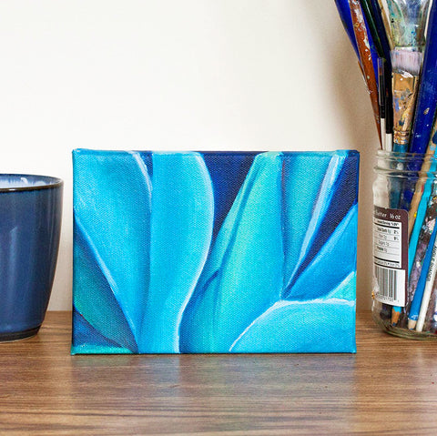 Blue Agave Original Oil Painting 5x7