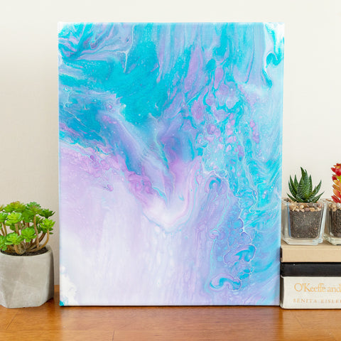 Purple and Blue Abstract - 11x14 Abstract Painting