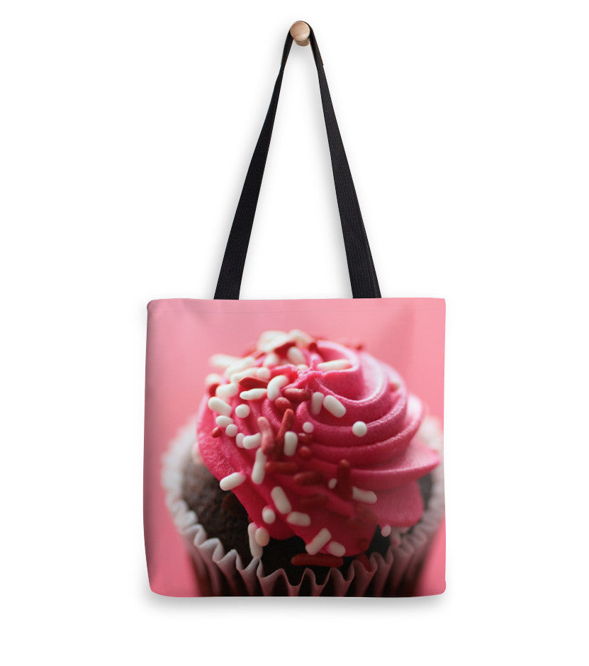 Pink Cupcake Fine Art Photo Canvas Tote Bag - april bern art & photography